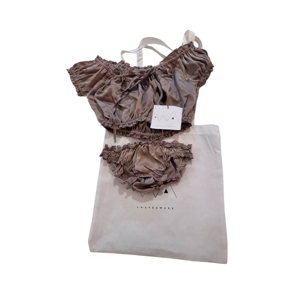 AWAVEAWAKE Maiden Top & Panty Set Hazy Lavender XS NWT - Picture 8 of 10